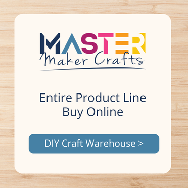 Master Maker Crafts promotional sign on a wooden surface